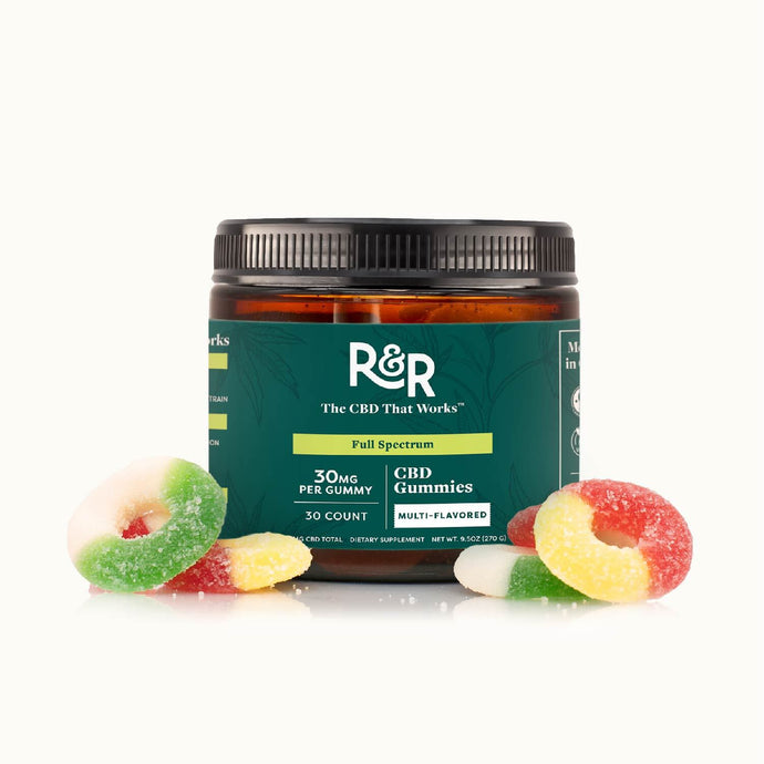 R&R Medicinals 30mg Full Spectrum Hemp Extract Gummies - 30ct - Multi Flavored